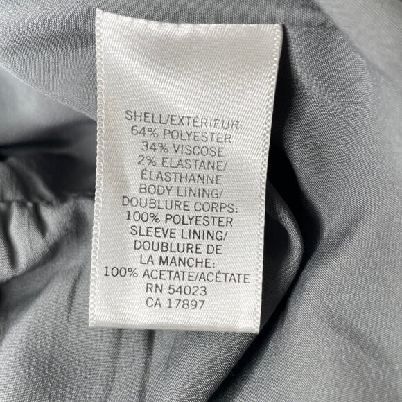 Banana Republic Dark Grey Plaid Lightweight Peplum Back Career Occasion Size 4 - Picture 6 of 6